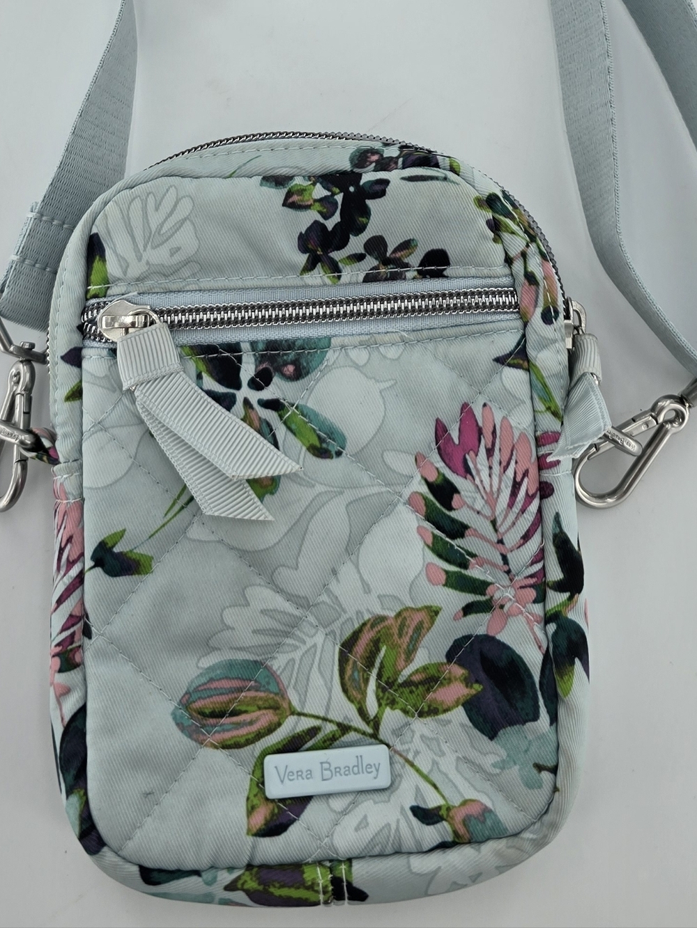 Vera Bradley Mint Floral Quilted Crossbody
